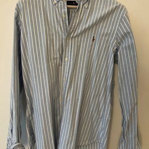 Blue and white-striped Ralph Lauren Shirt